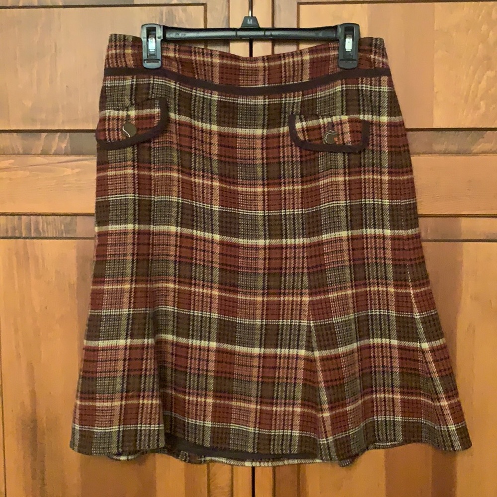 Vintage Wool plaid skirt